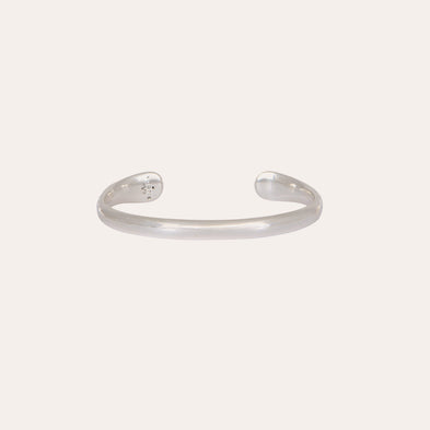 silver-plated bangle bracelet