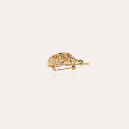 Broche Coccinelle dorée