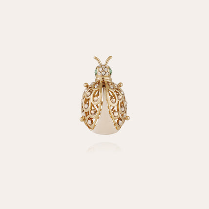 Broche Coccinelle dorée
