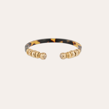 Sari strass bracelet acetate - Ecaille