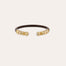 Bracelet Sari strass acétate doré - Marron 