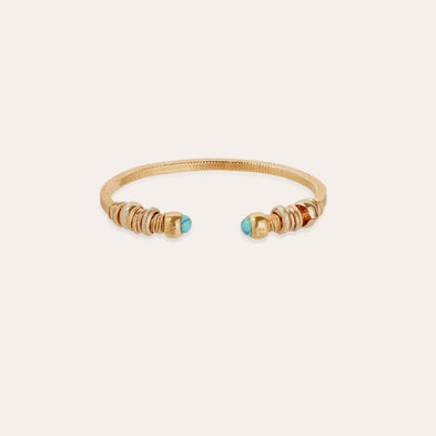 Sari Gold Bracelet - Matrix Turquoise