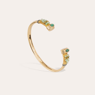 Bracelet Sarina doré - Malachite