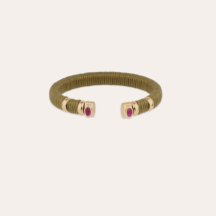 Bracelet Sarina doré - Cuir