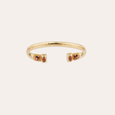 Bracelet Sarina doré - Jaspe rouge