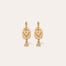 Boucles d'oreilles Scaramouche émail dorées 