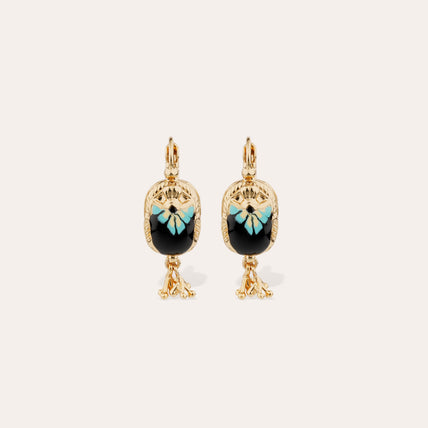 Scaramouche Gold-Plated Enamel Earrings