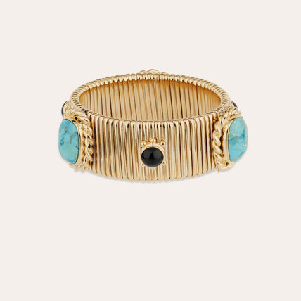 Bracelet Strada Amarante doré - Turquoise