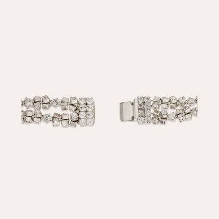 Bracelet Trevise double finition rhodium