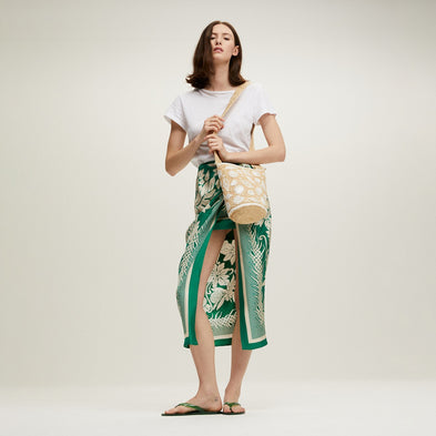 Sac seau Tahiti raphia