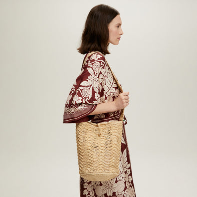 Sac seau Les Palmiers raphia
