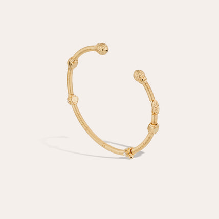 Bracelet jonc Zanzifull strass doré