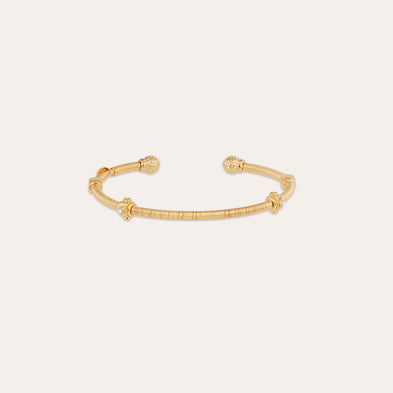 Bracelet jonc Zanzifull strass doré