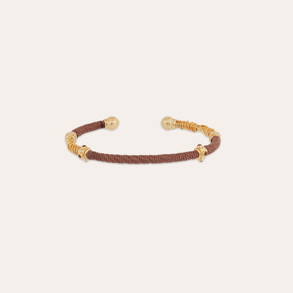 Gold Zanzifull bangle bracelet with rhinestones