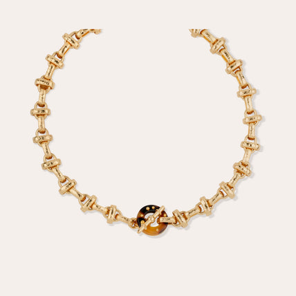 Adrian Gold-Tone Acetate Necklace - Tortoiseshell