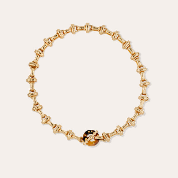 Adrian Gold-Toned Acetate Necklace - Tortoiseshell – Gas Bijoux