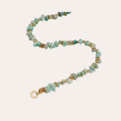 Collier Aloha mini doré - Amazonite