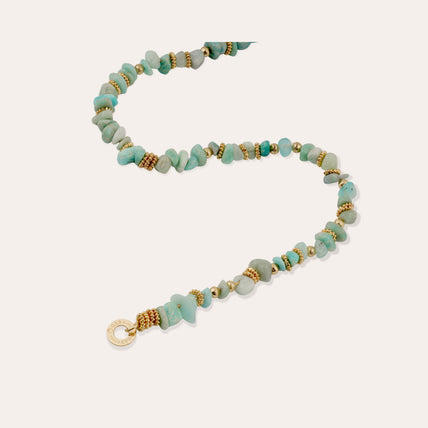 Aloha mini gold necklace - Amazonite