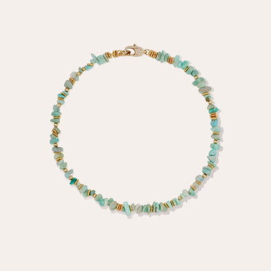 Collier Aloha mini doré - Amazonite