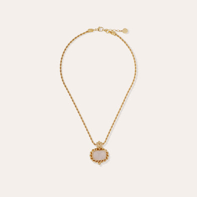 Amarante gold necklace - Rose Quartz 