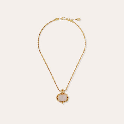 Collier Amarante doré - Quartz Rose 