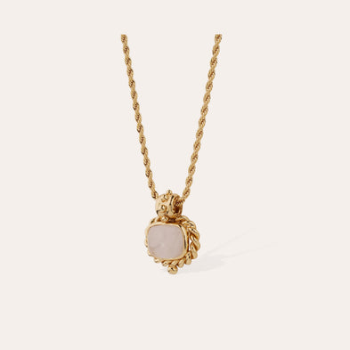 Amarante gold necklace - Rose Quartz 