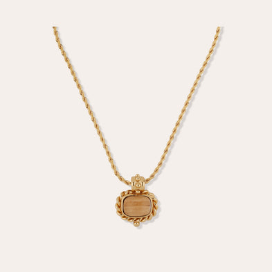 Collier Amarante doré - Bois