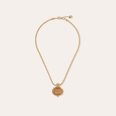 Collier Amarante doré - Bois