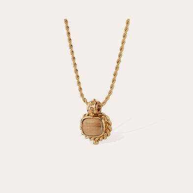 Collier Amarante doré - Bois