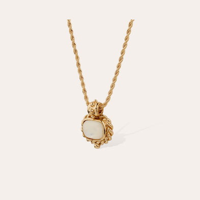 Collier Amarante doré - Nacre Blanche