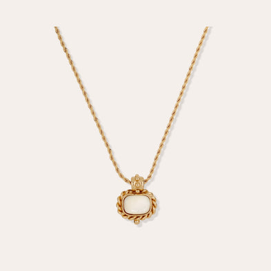Collier Amarante doré - Nacre Blanche