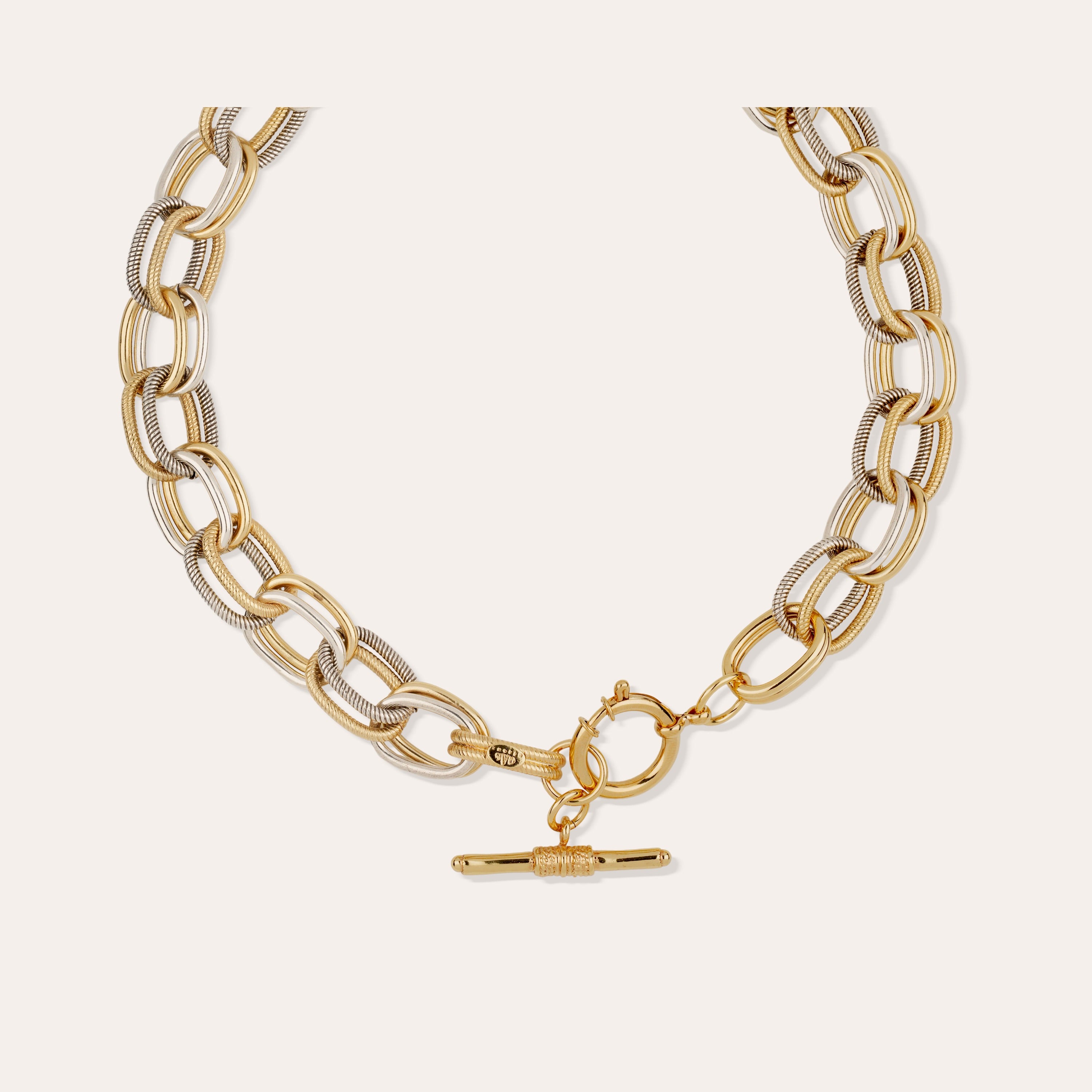 Two-Tone Bell Necklace – Gas Bijoux