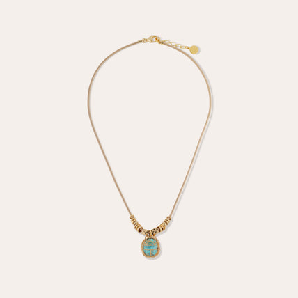 Collier Bia Scaramouche doré - Turquoise
