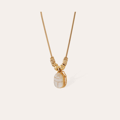 Collier Bia Scaramouche doré - Nacre Blanche