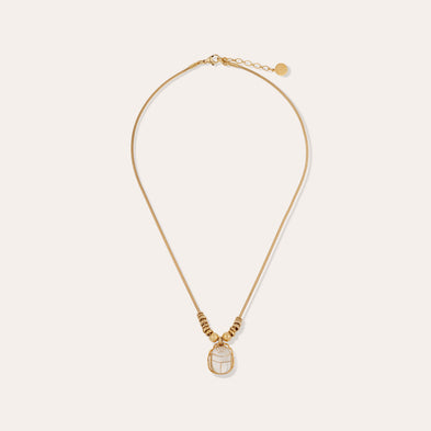 Collier Bia Scaramouche doré - Nacre Blanche