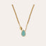 Billy gold necklace - Amazonite