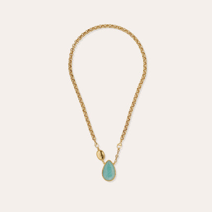 Billy Gold Necklace - Amazonite