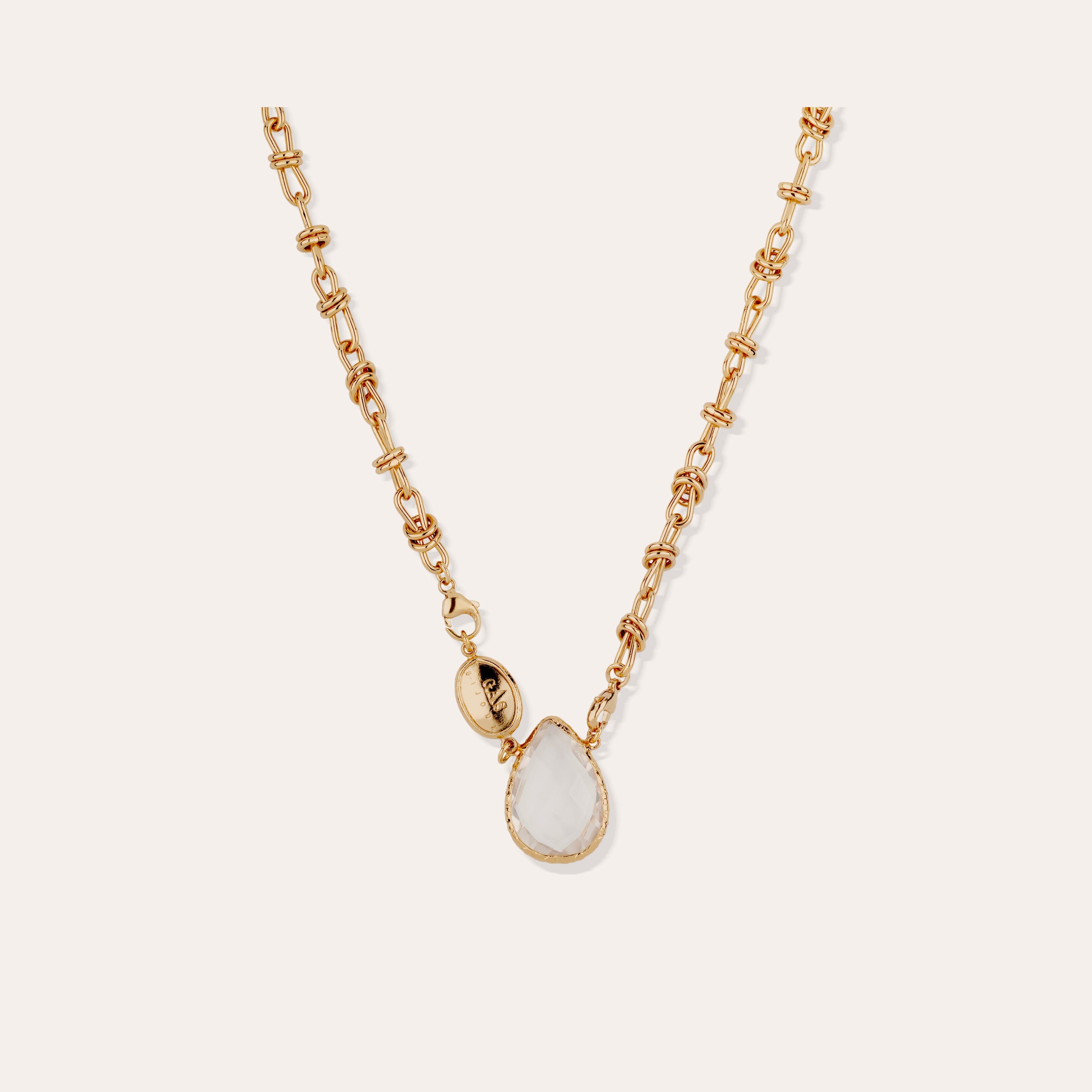 Billy Gold Necklace - Crystal – Gas Bijoux