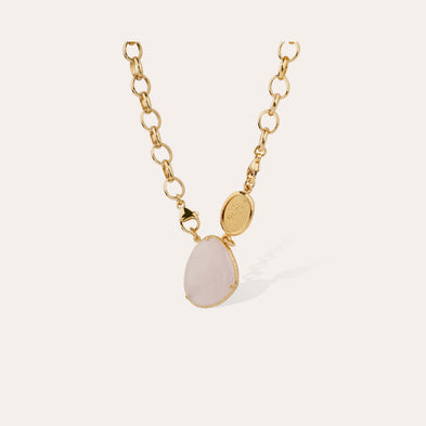 Collier Billy doré - Quartz rose