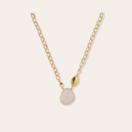 Collier Billy doré - Quartz rose