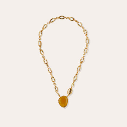 Collier Billy doré - Calcite jaune