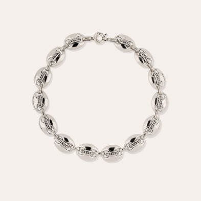 Collier Cophea strass mini argenté