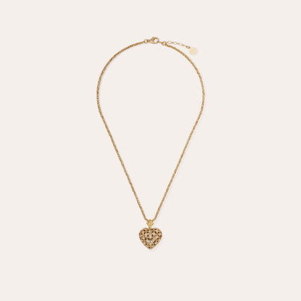 Collier Coracao petit modèle bicolore