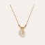 Collier Galet doré - Cristal de roche