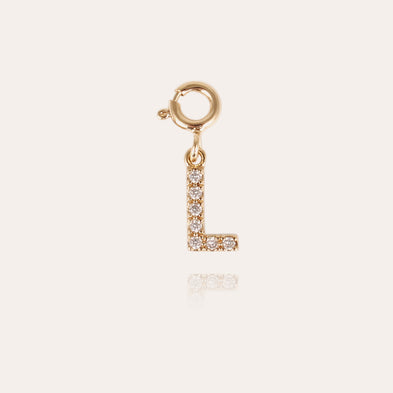 Charms pendentif lettre L strass doré