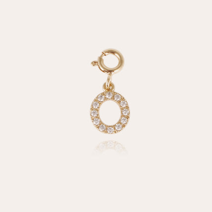 Charms pendentif lettre O strass doré