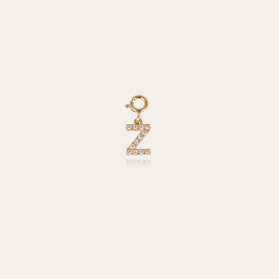 Charms pendentif lettre Z strass doré
