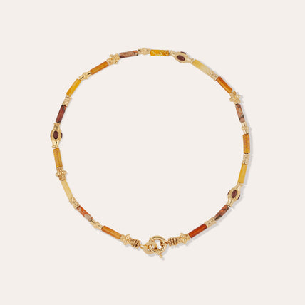 Collier Kali doré - Jaspe Rouge & Jaspe Malinga