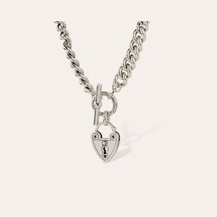 Locked silver-plated Necklace