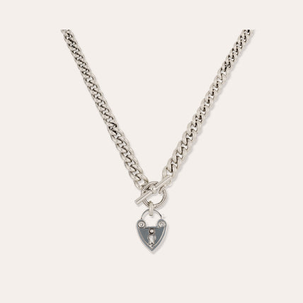 Locked silver-plated Necklace